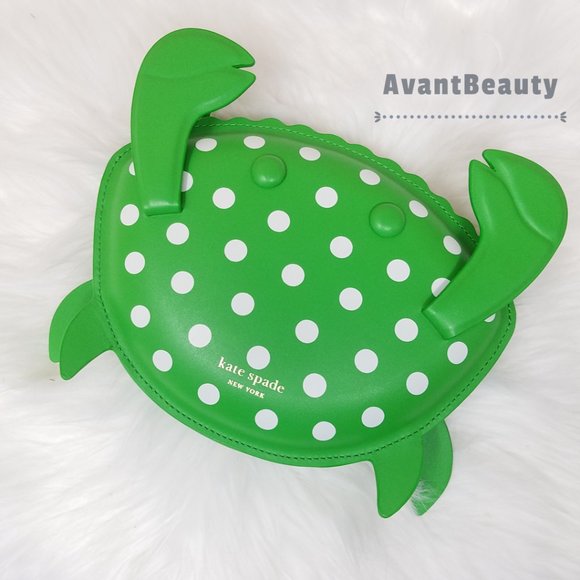 Kate Spade Shelly Crab Polka Dot Crossbody Green